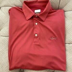 Greg Norman mens large striped polo with play Dry technology.